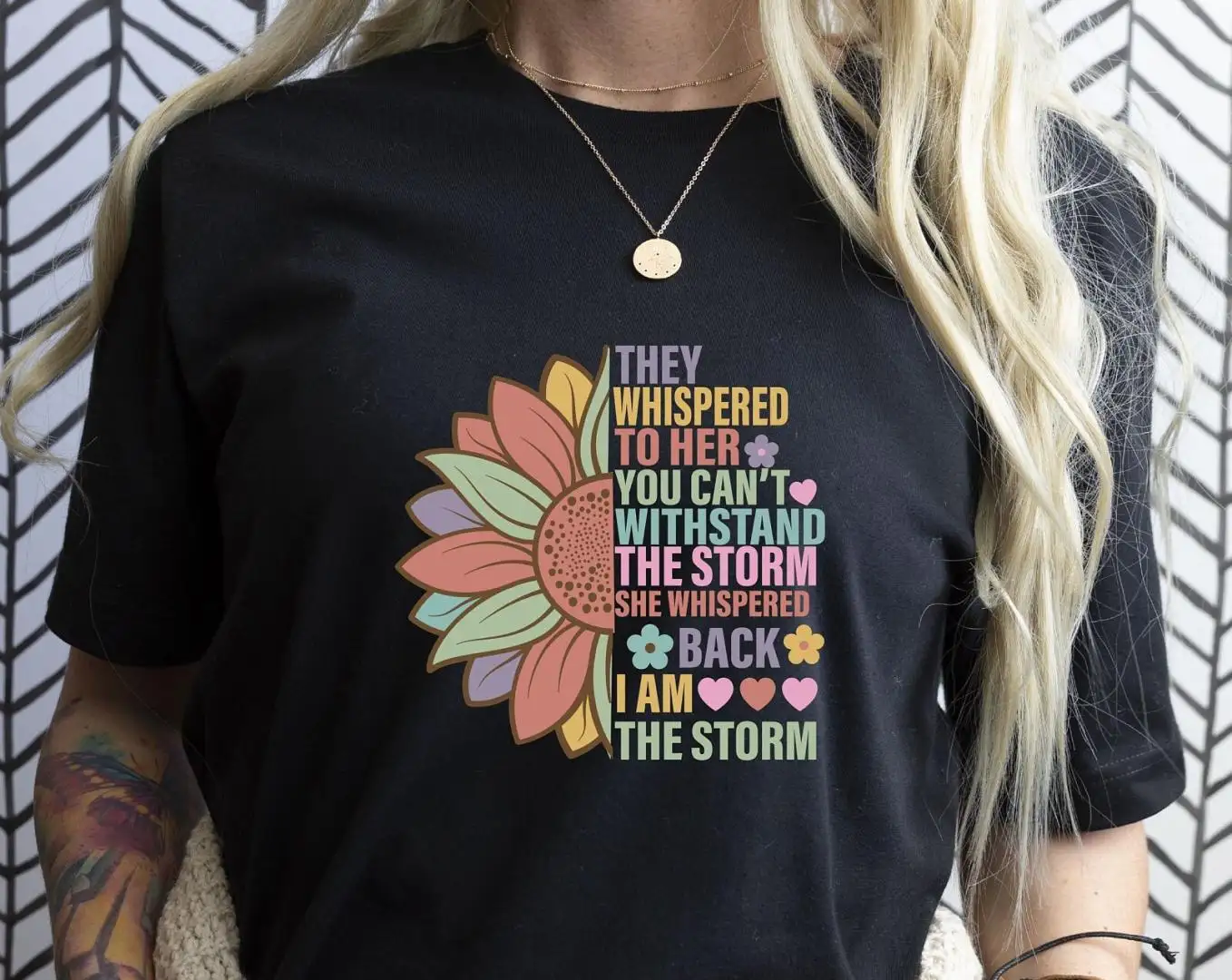 Floral Girl Power Shirt for Women Inspirational Gift