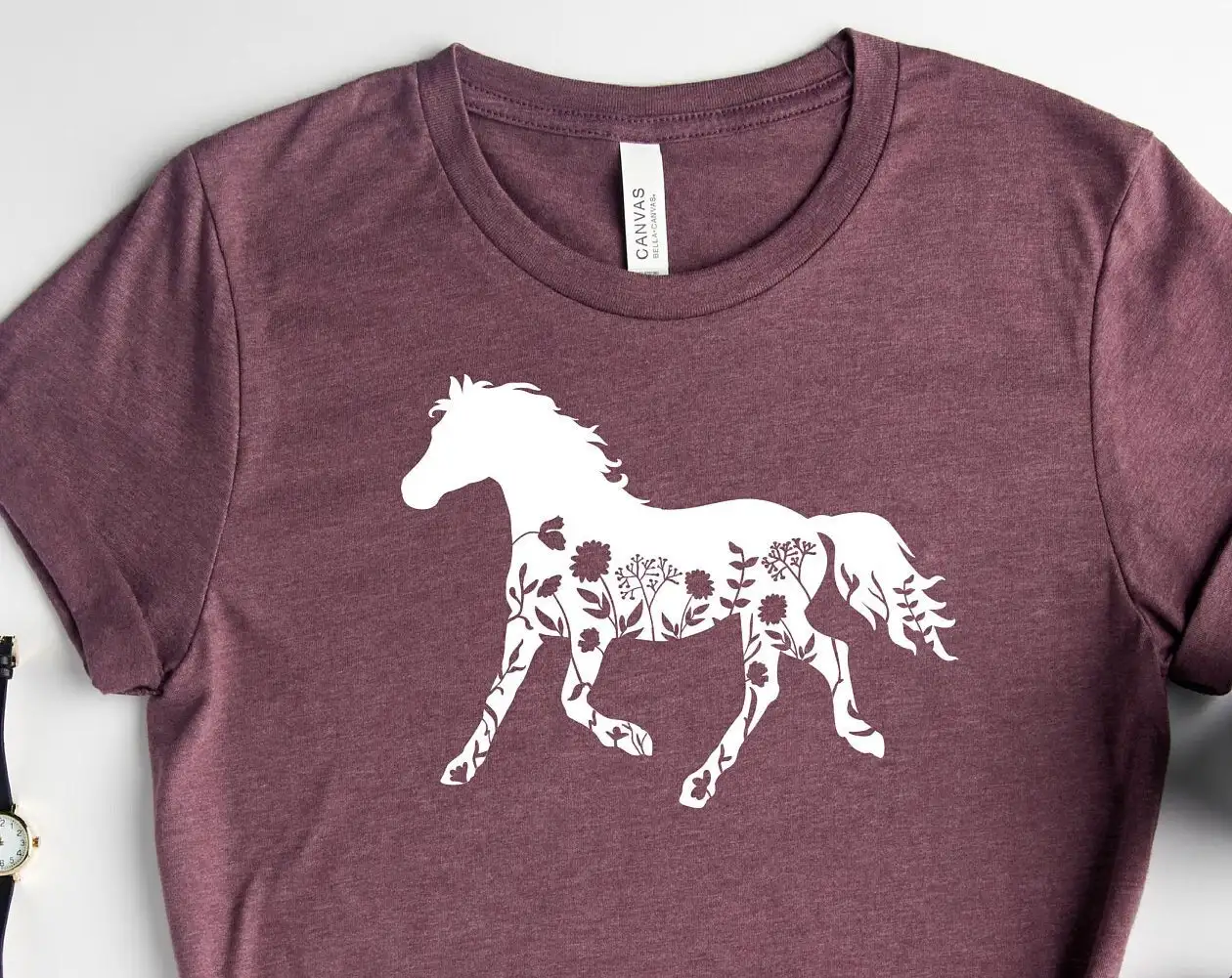 Floral Horse Shirt Gift For Animal Lovers
