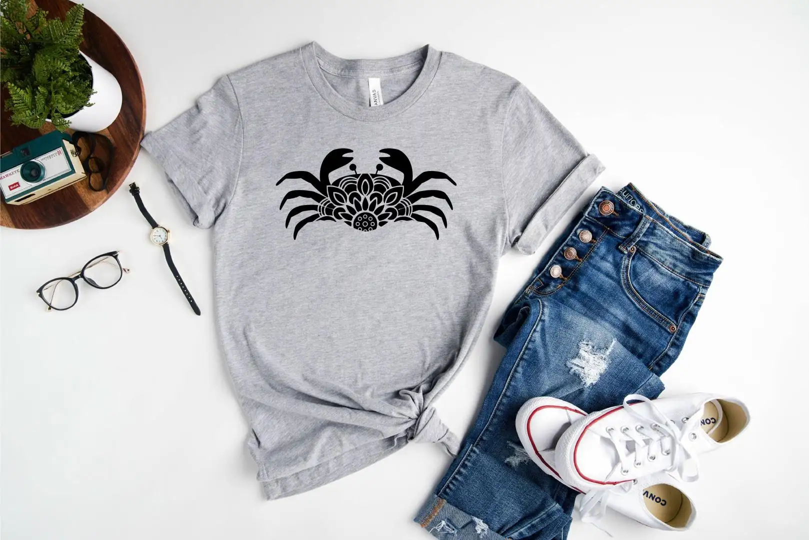 Mandala Crab Graphic Shirt for Animal Lovers