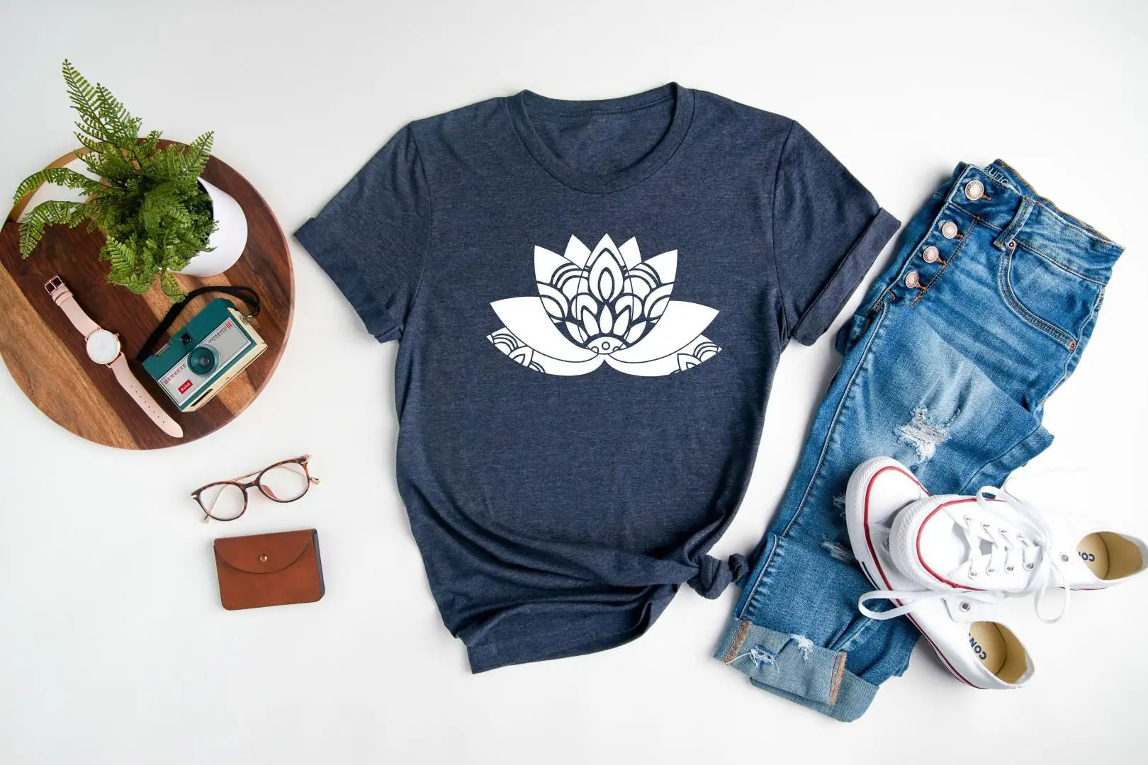 Lotus Flower Mandala Yoga Shirt Gift For Her
