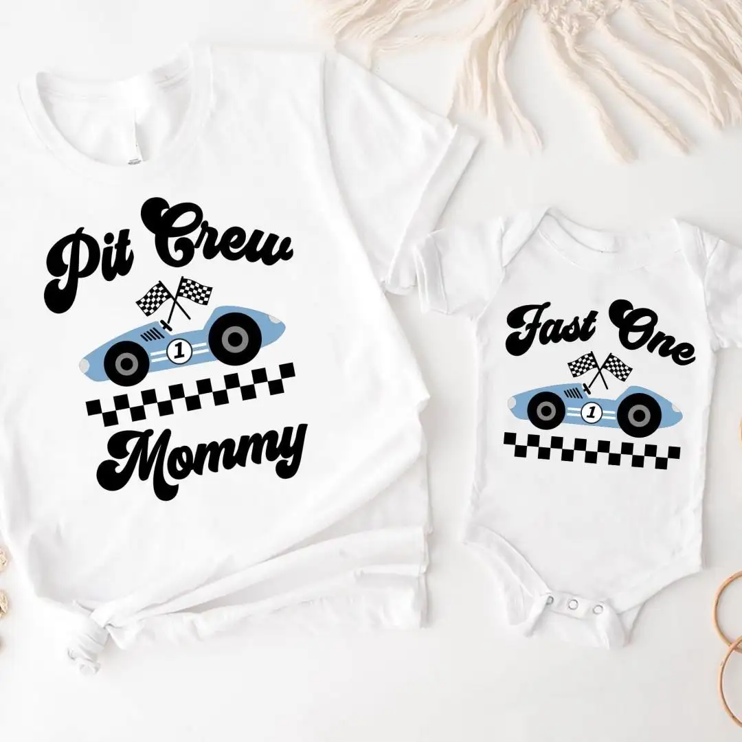 Fast One Pit Crew Birthday Shirt for Boys
