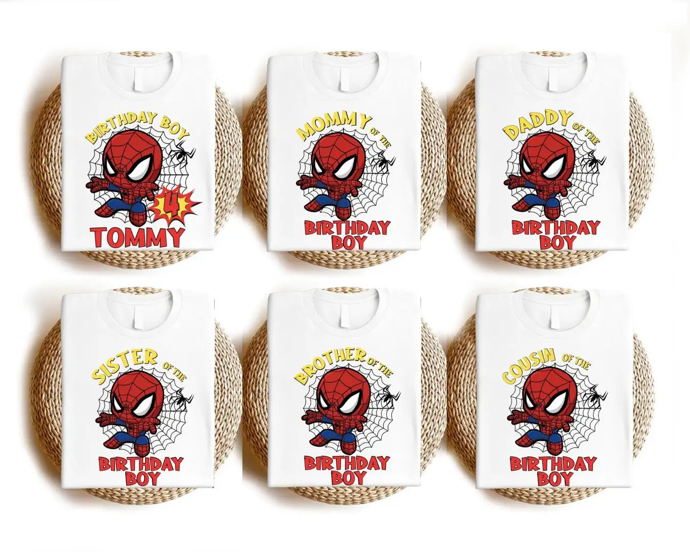 Disney Spider-Man Birthday Boy Shirt for Family Party