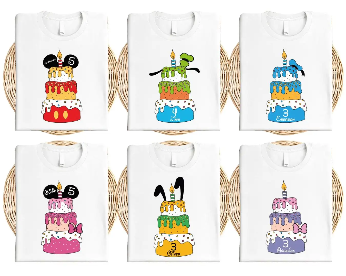 Custom Disney Birthday Cake Shirt for Minnie Party