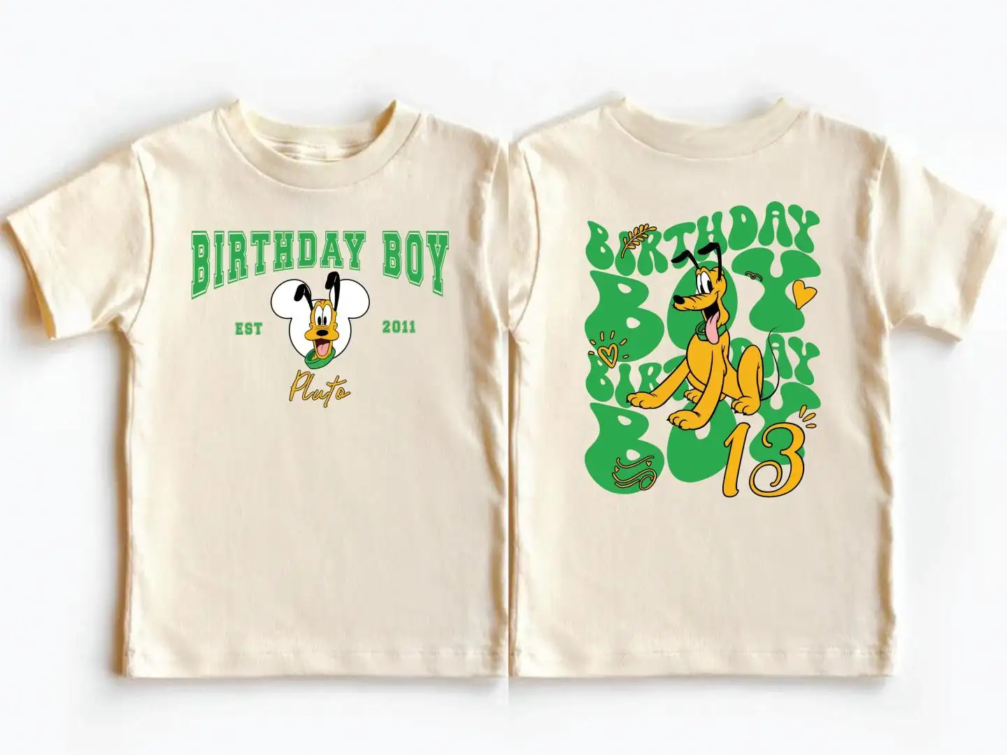 Custom Disney Pluto Birthday Shirt for Boys