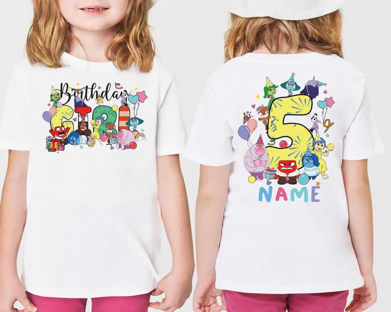 Custom Inside Out Birthday Girl Shirt for Disney Party
