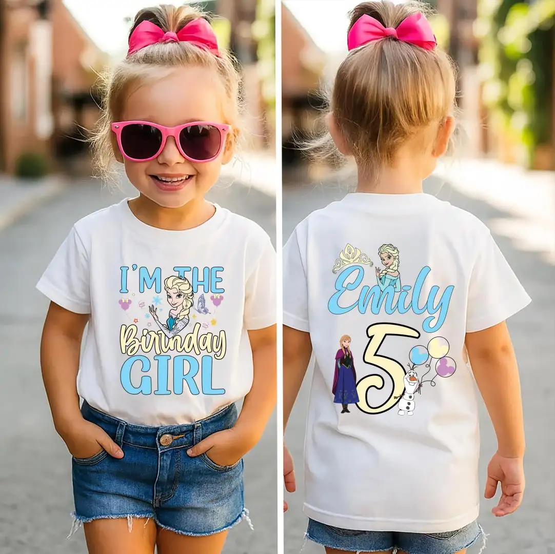 Frozen Birthday Shirt for Kids Princess Elsa
