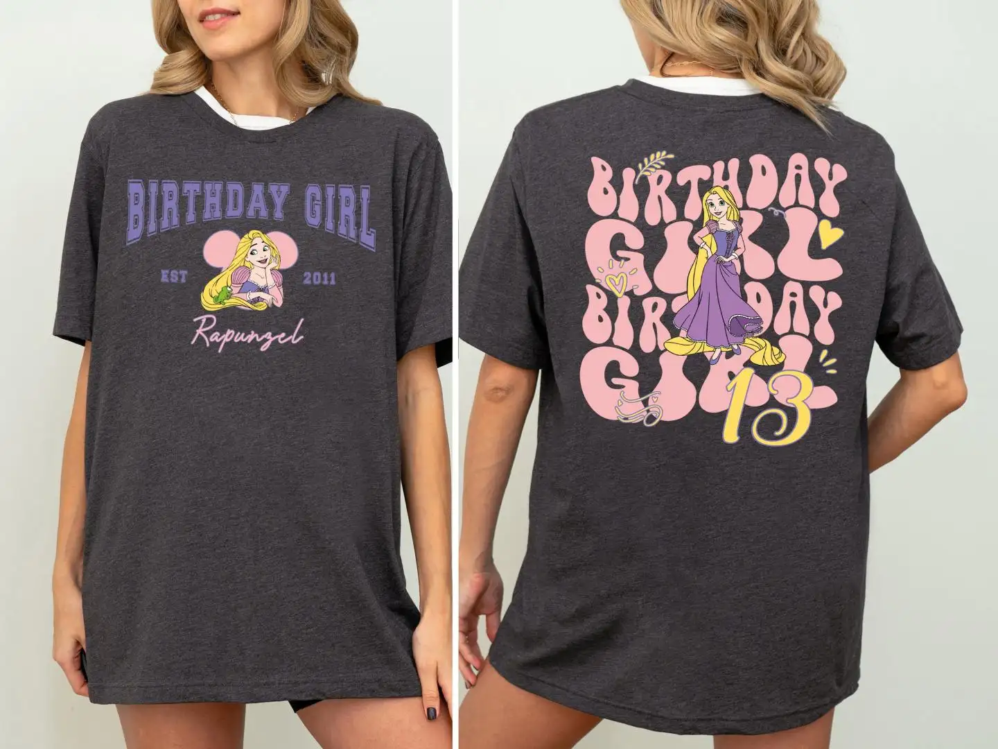 Custom Disney Rapunzel Birthday Shirt for Girls