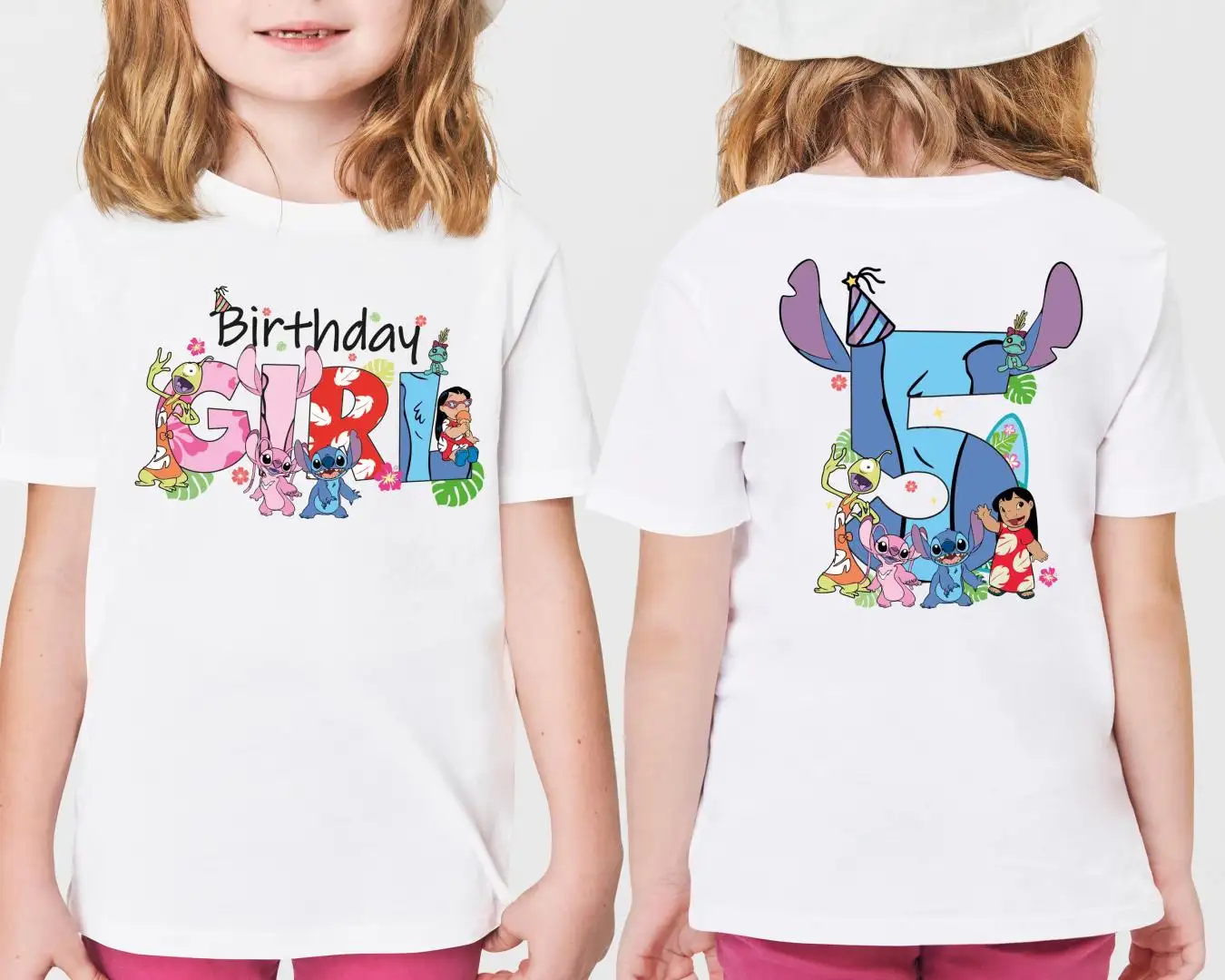Disney Lilo & Stitch Birthday Girl Personalized Shirt