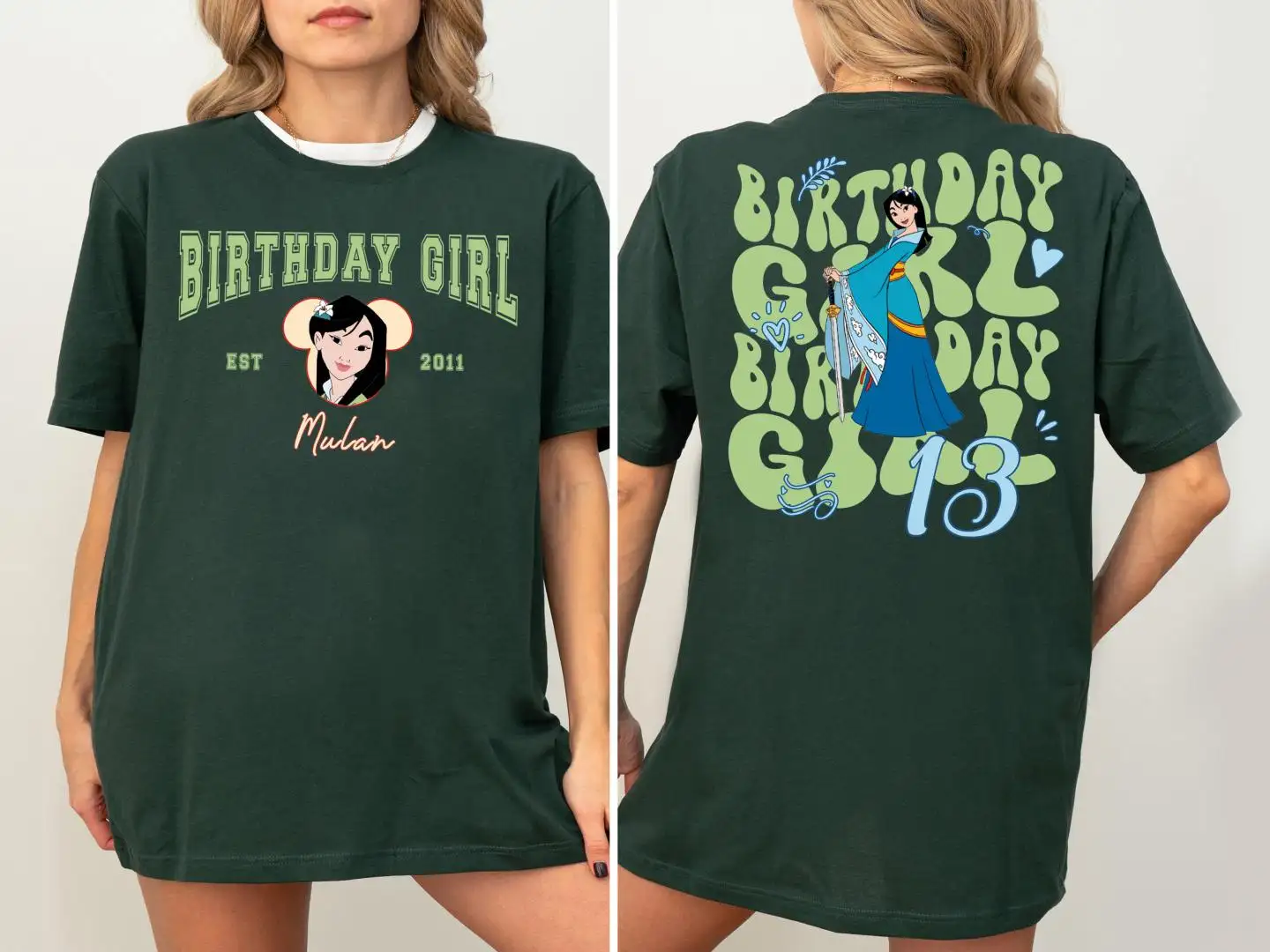 Custom Disney Mulan Birthday Shirt for Girls