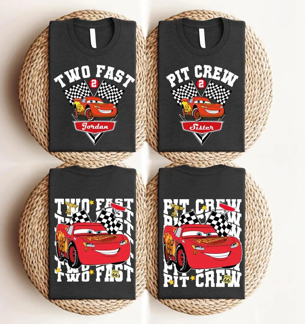 Lightning McQueen Pit Crew Birthday Shirt for Boys
