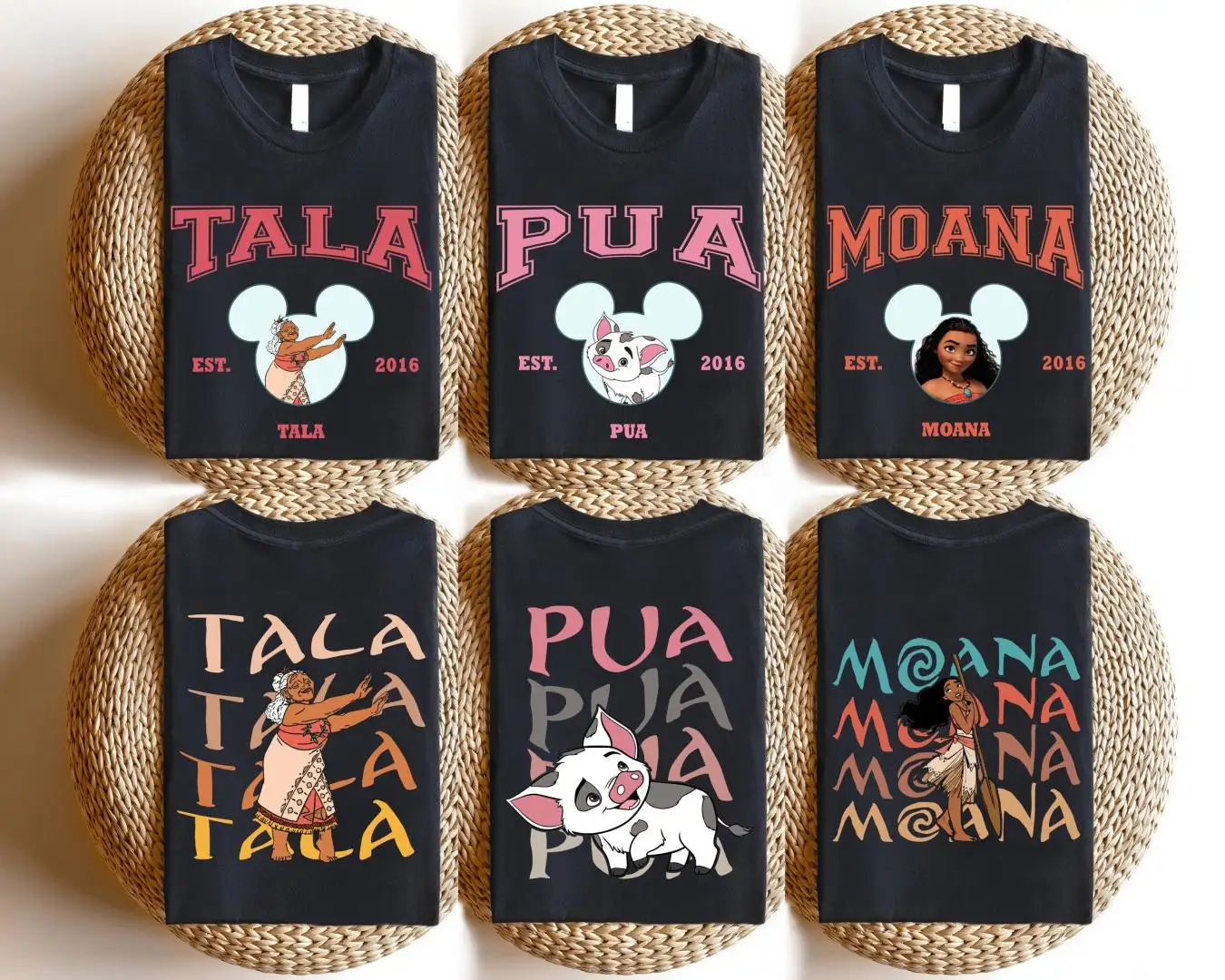 Disney Moana Kids Shirt with Pua and Hei Hei