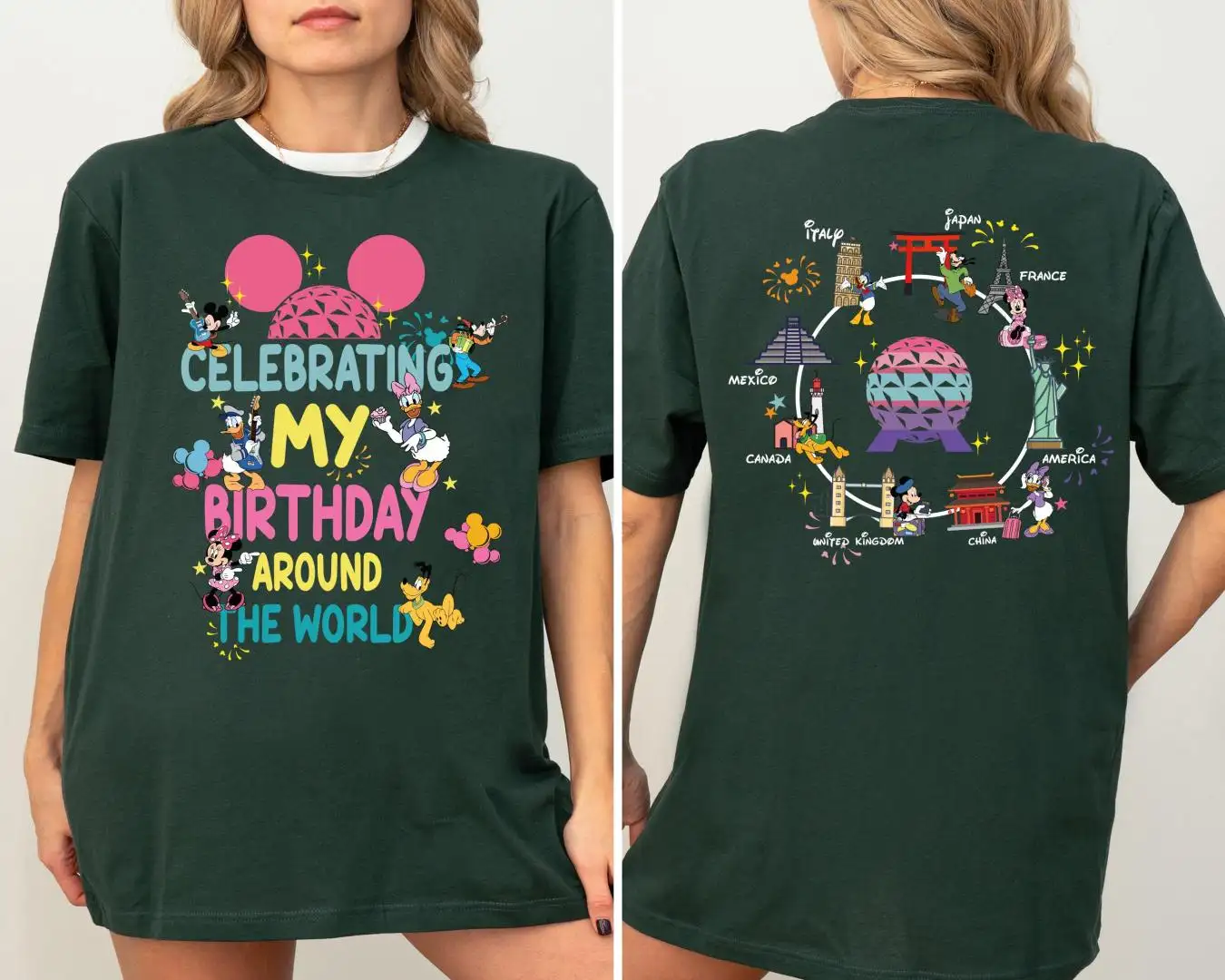 Disney World Birthday Shirt Celebrating Around The World