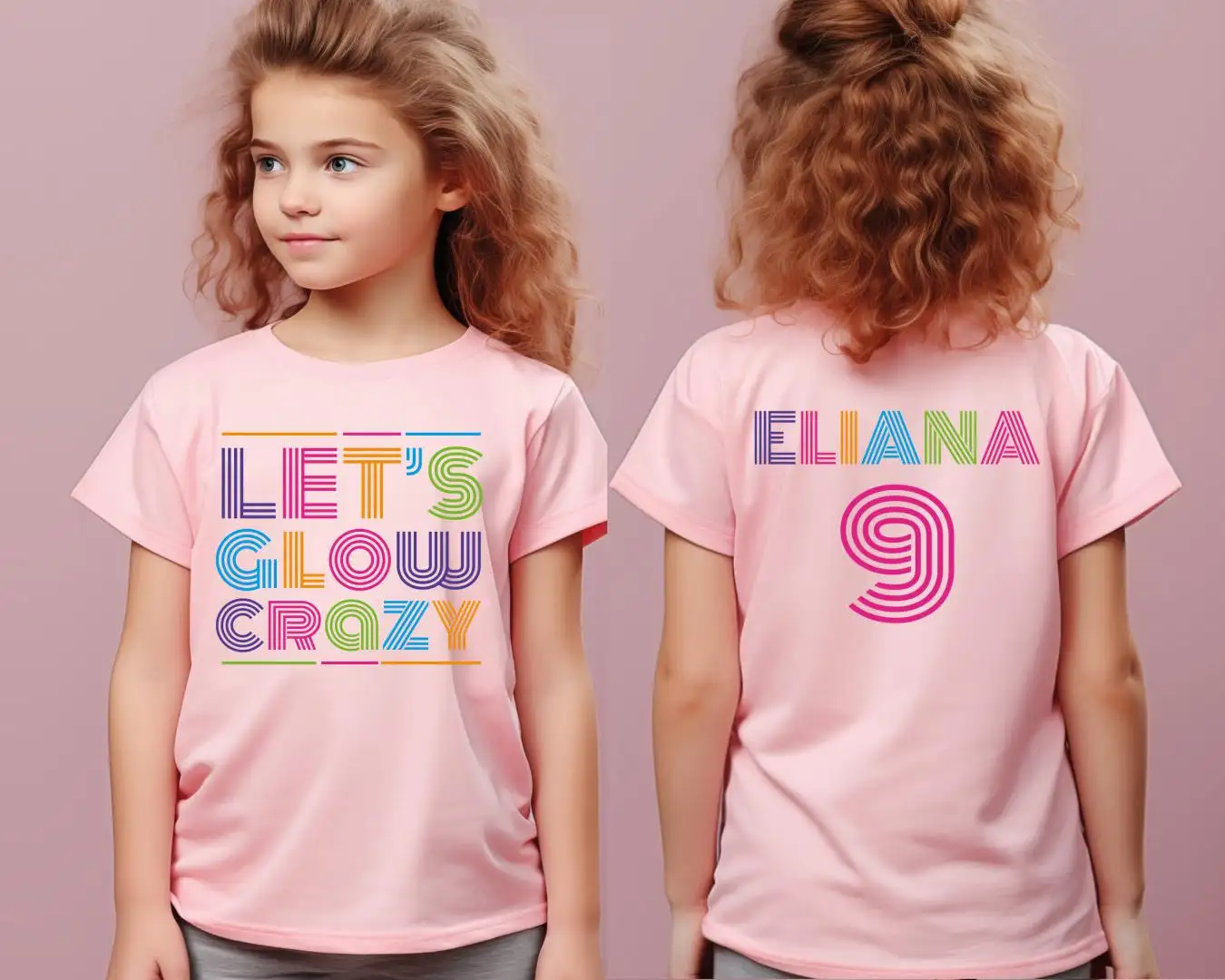 Glow Crazy Party Shirt for Family Birthday