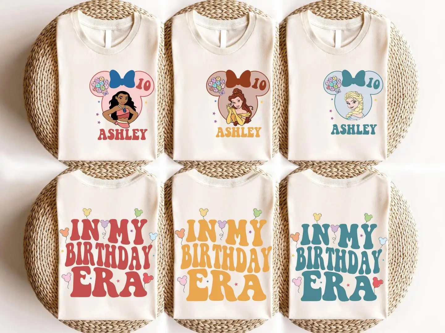 Disney Princess Birthday Era Shirt for Girls Party