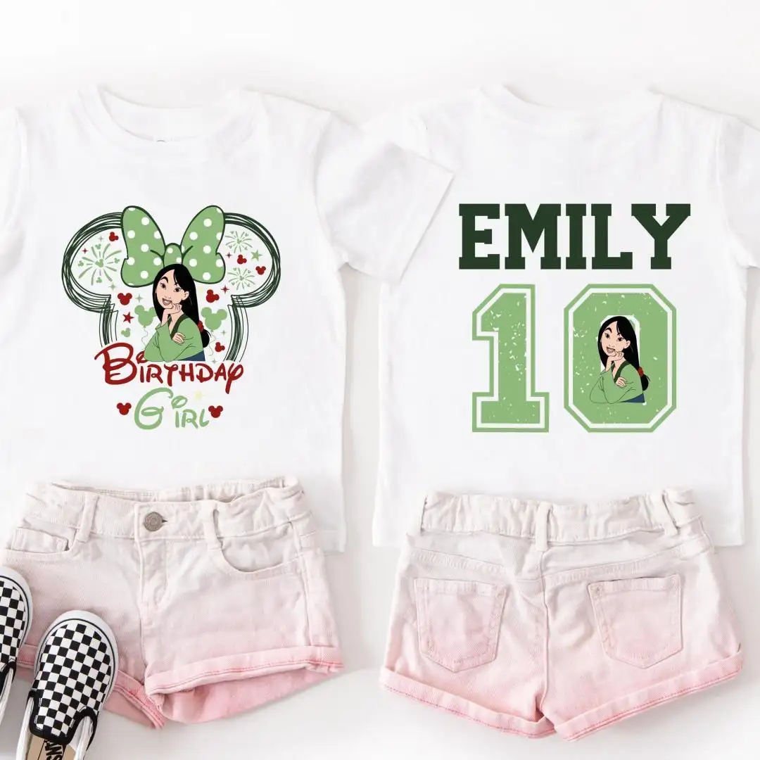 Custom Mulan Birthday Shirt for Disney Princess Party