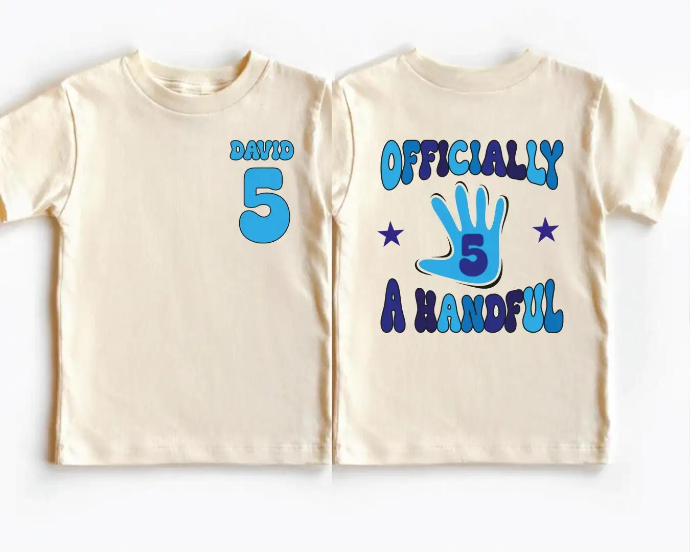 Custom 5th Birthday Shirt For Boys Officially A Handful
