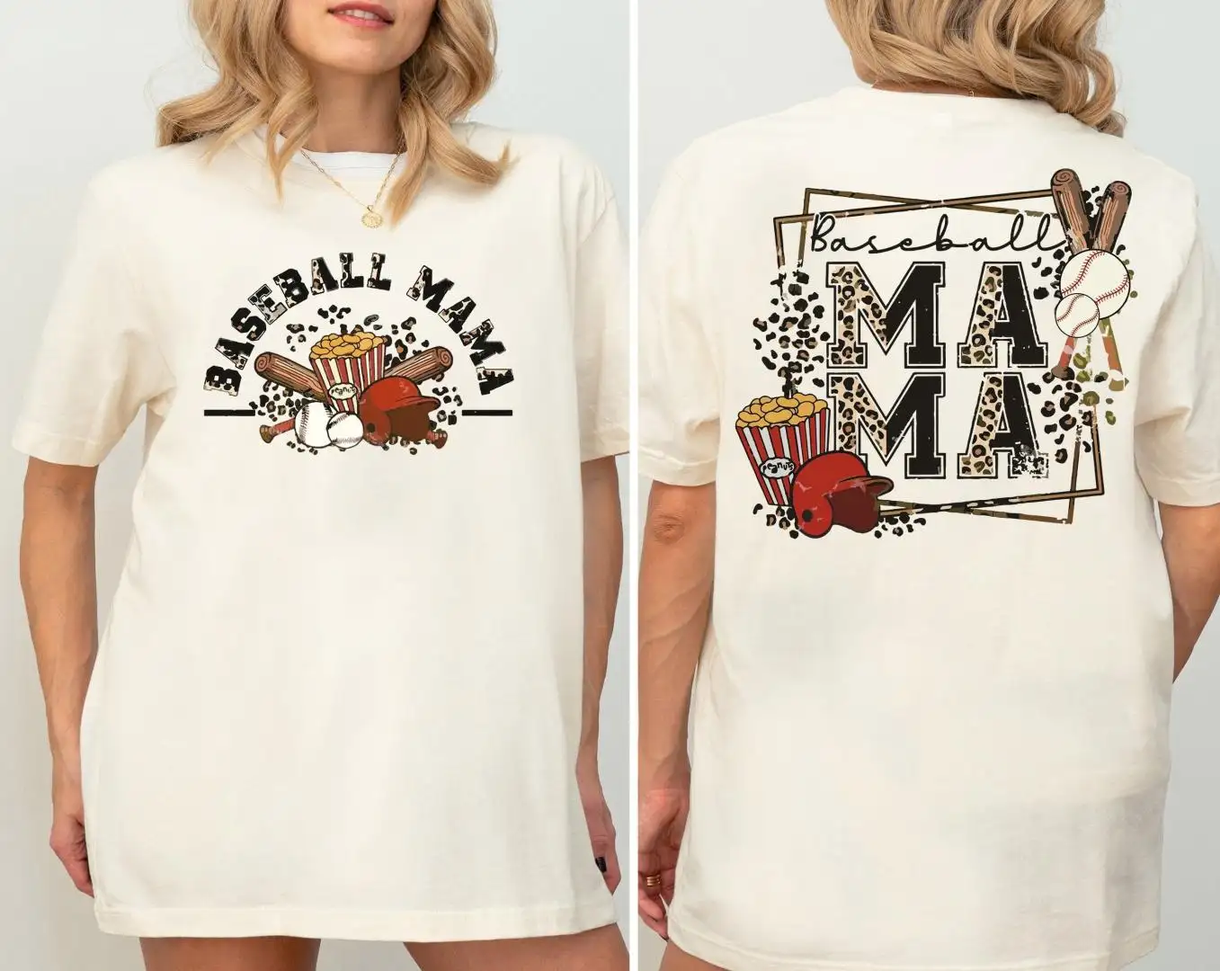 Baseball Mom Leopard Print Shirt for Mothers Day