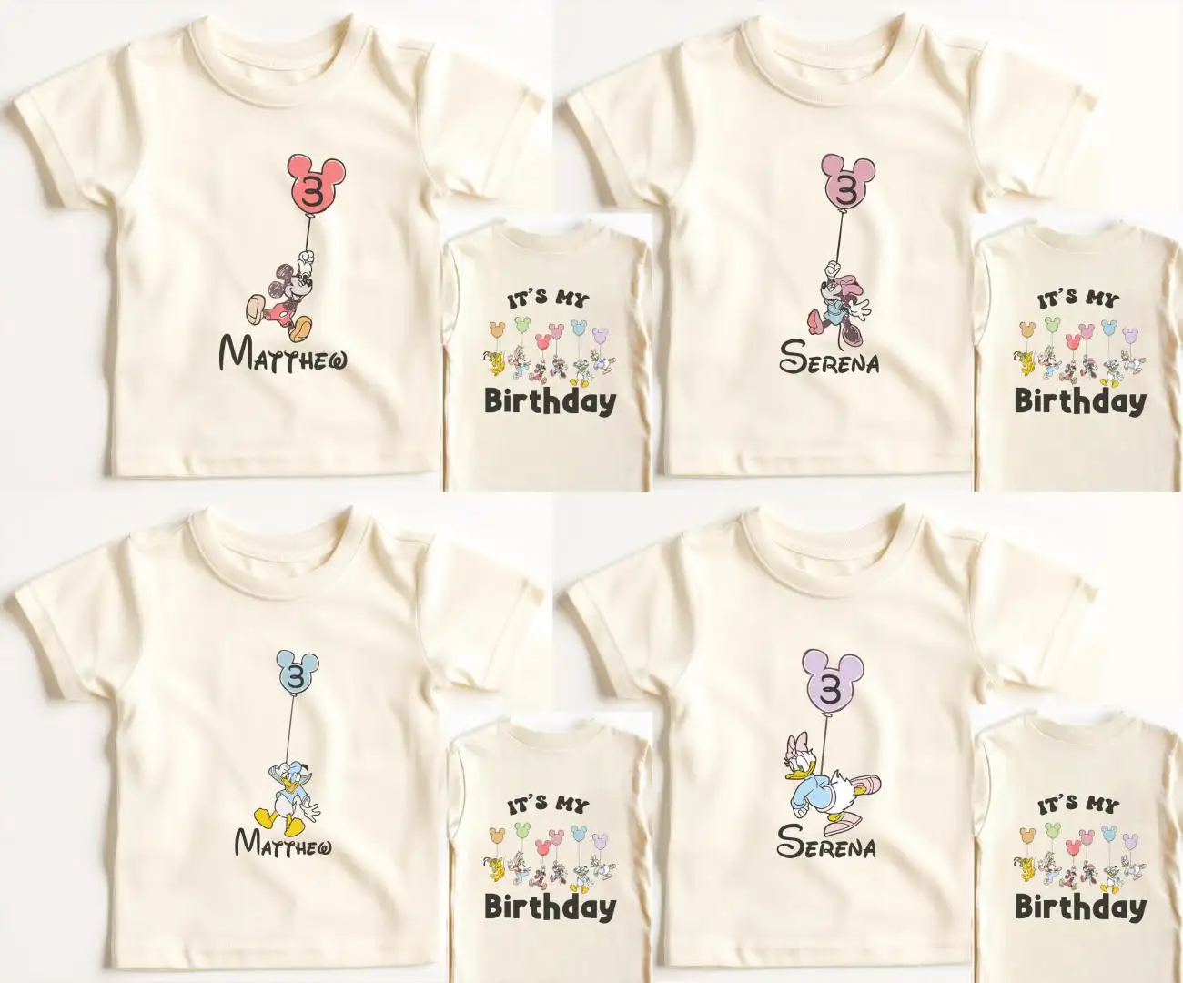 Custom Disney Birthday Shirt for Toddler Boy