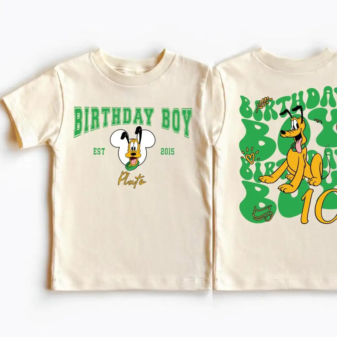 Disney Pluto Birthday Boy Shirt for Family Vacation