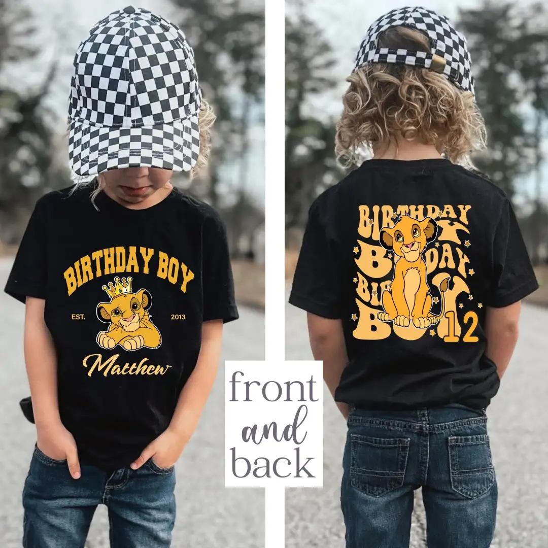Disney Simba Birthday Boy Shirt for Lion King Party