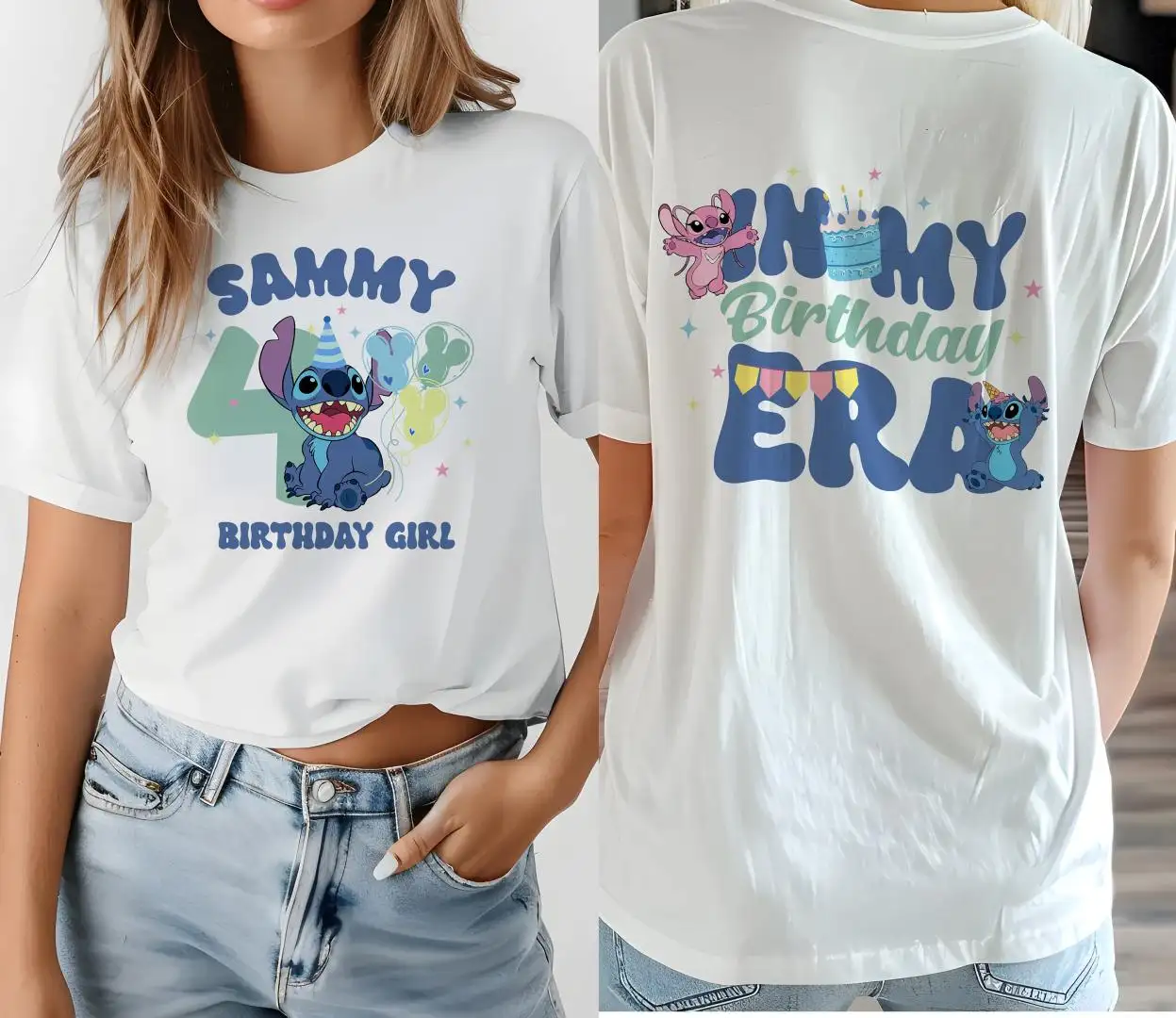 Custom Disney Stitch Birthday Shirt for Kids