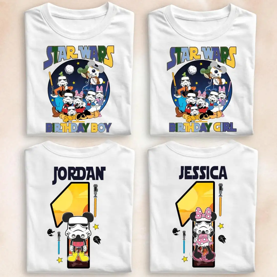 Custom Star Wars Birthday Shirt for Kids Party