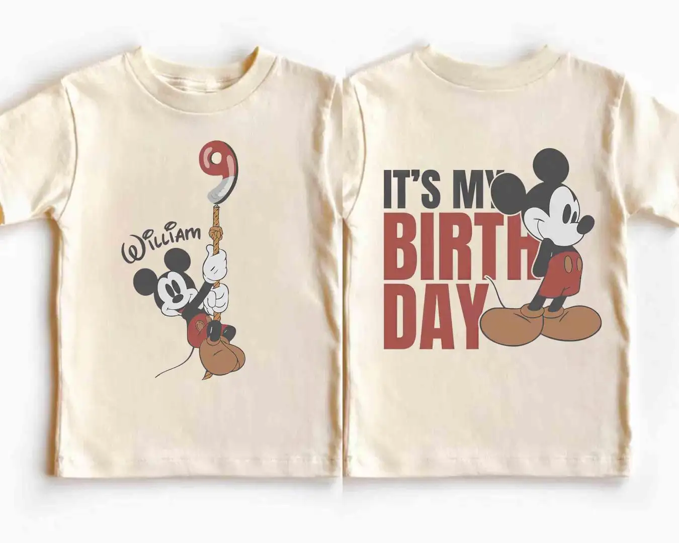 Personalized Mickey Mouse Birthday Shirt for Kids