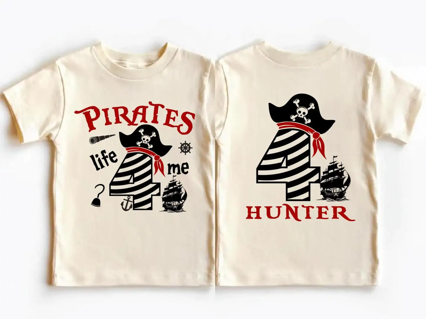 Pirate Birthday Shirt for Boys | Fourth Birthday Gift