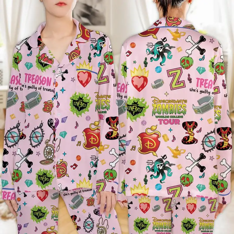Disney Zombies World Tour Heart Shirt Sleepwear Pajamas