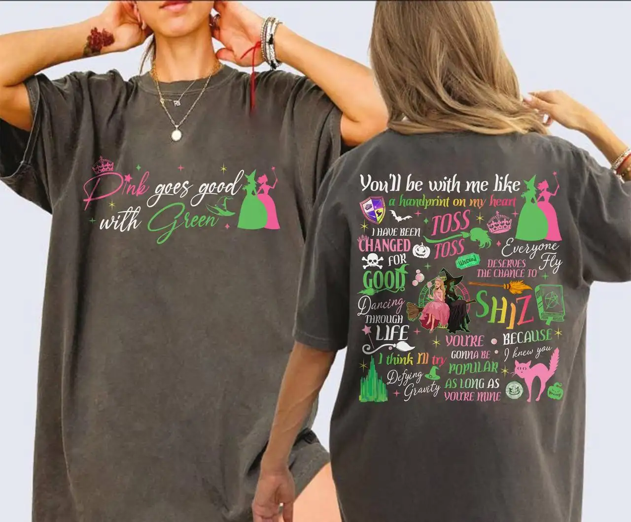 Wicked Movie Pink And Green Fan Shirt