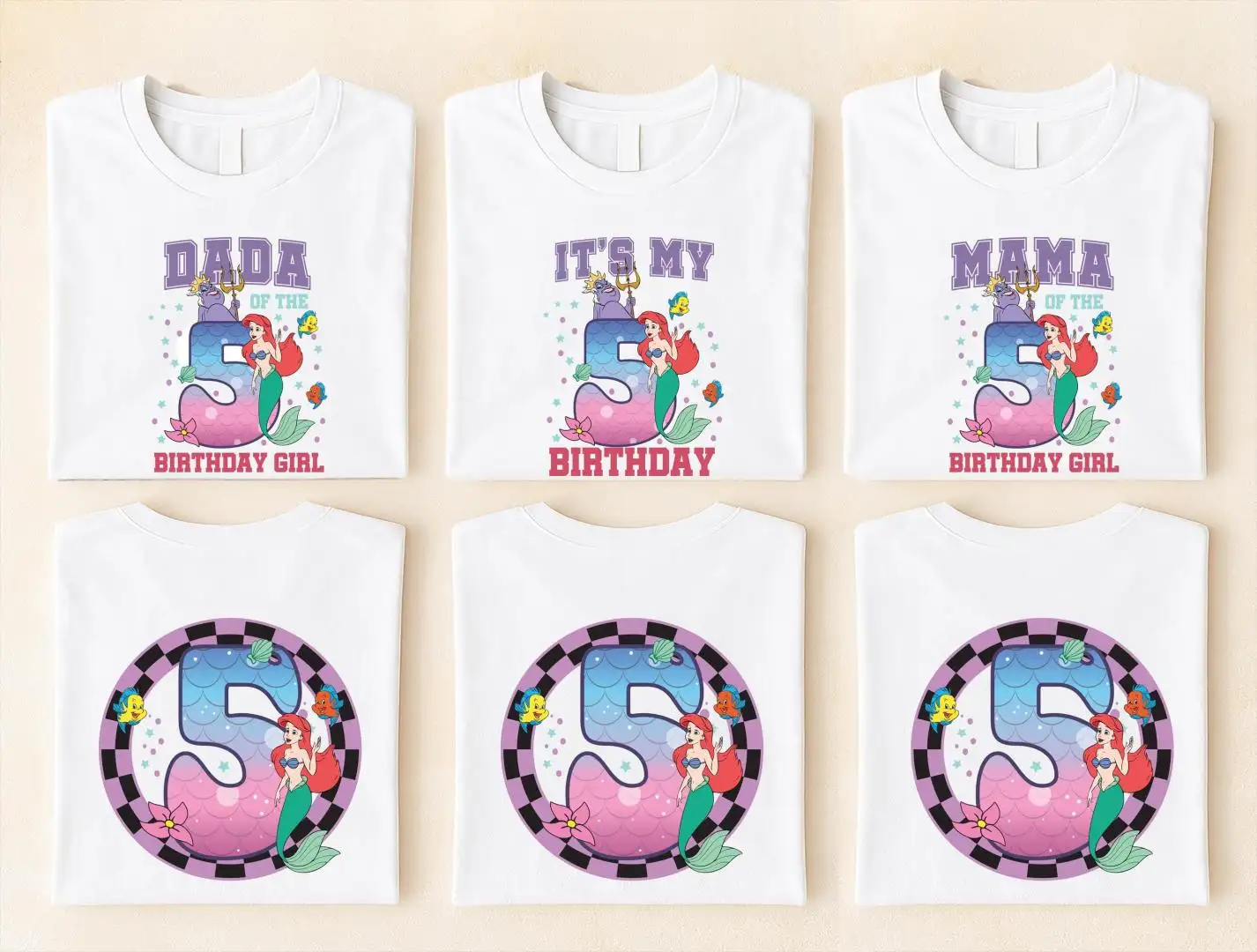 Little Mermaid Birthday Shirt for Kids