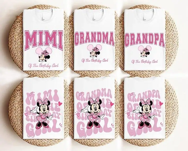 Minnie Mouse Birthday Girl Matching Family Shirt