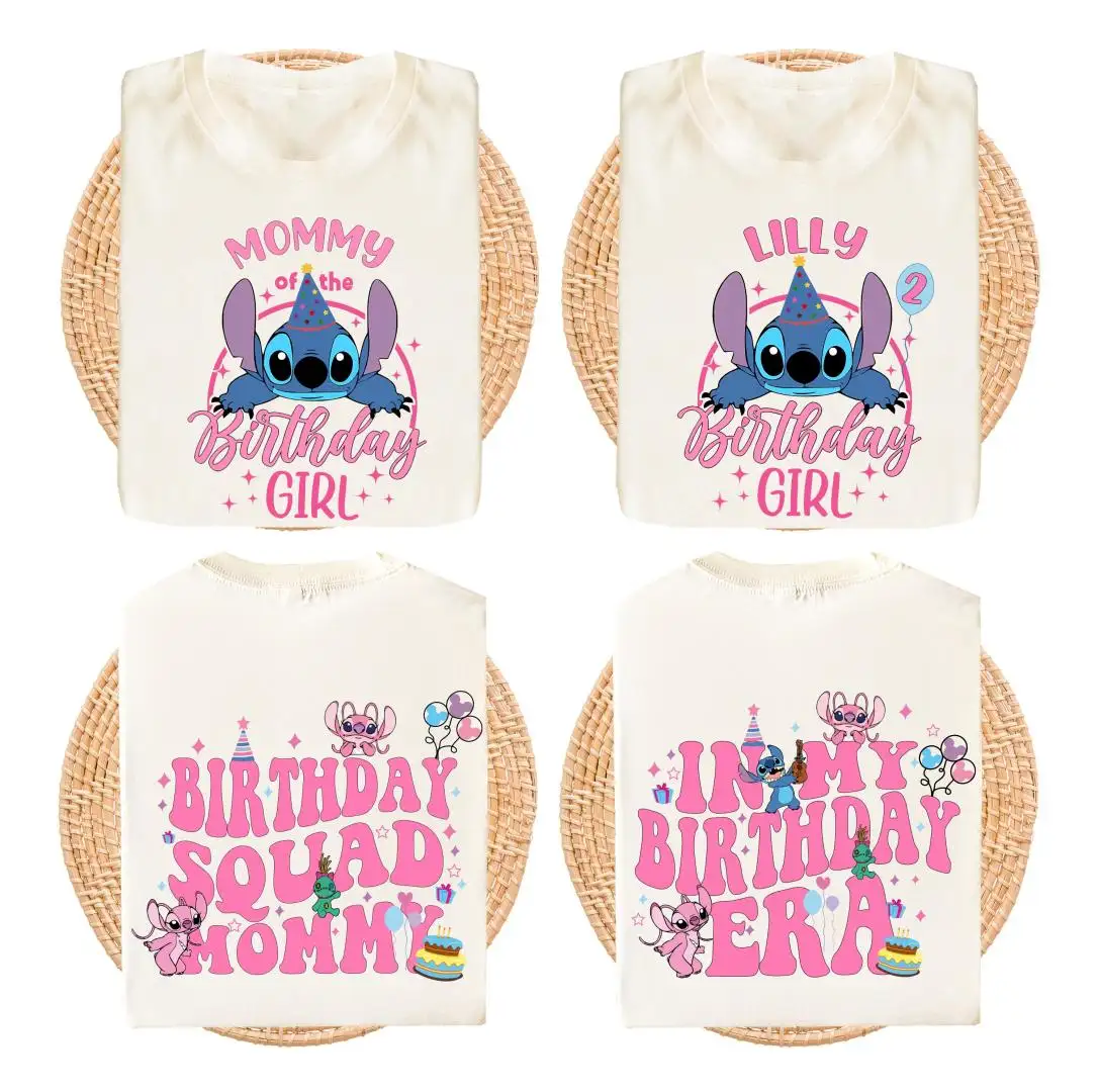 Custom Disney Stitch Birthday Shirt for Girls