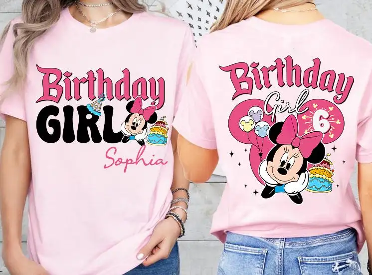 Minnie Mouse Disneyland Birthday Girl Shirt