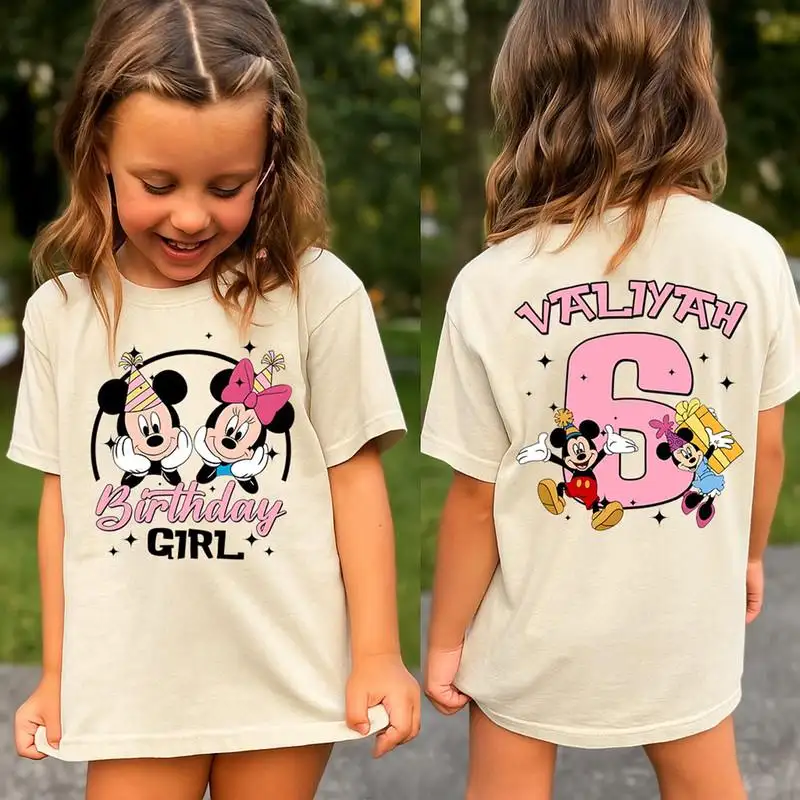 Disneyland Birthday Girl Mickey Minnie Shirt