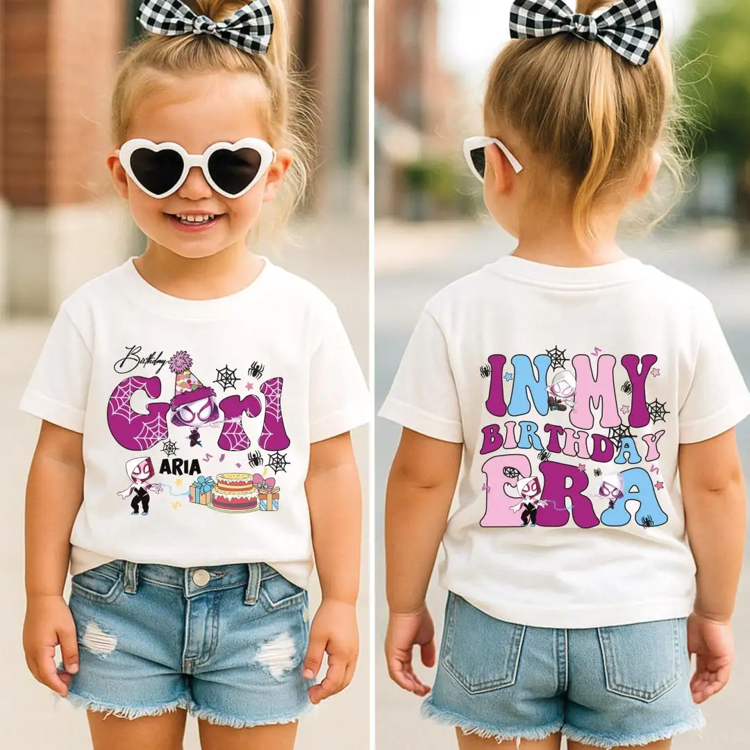 Ghost Spider Gwen Birthday Shirt for Kids