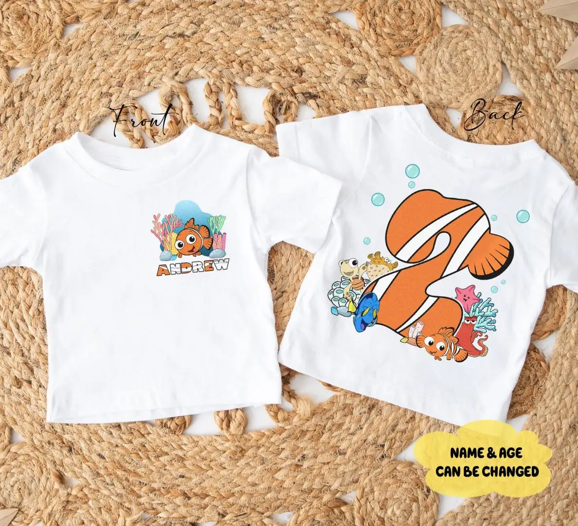 Finding Nemo Twodles Birthday Shirt for Family Matching