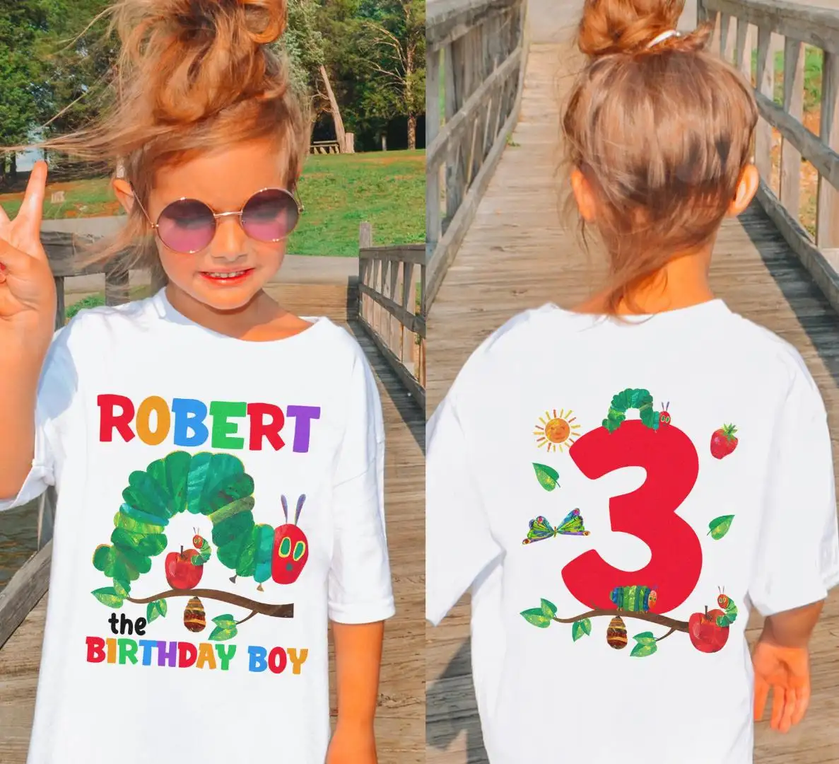 Personalized Hungry Caterpillar Birthday Shirt