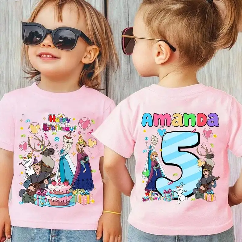Personalized Frozen Disneyland Birthday Shirt for Girls