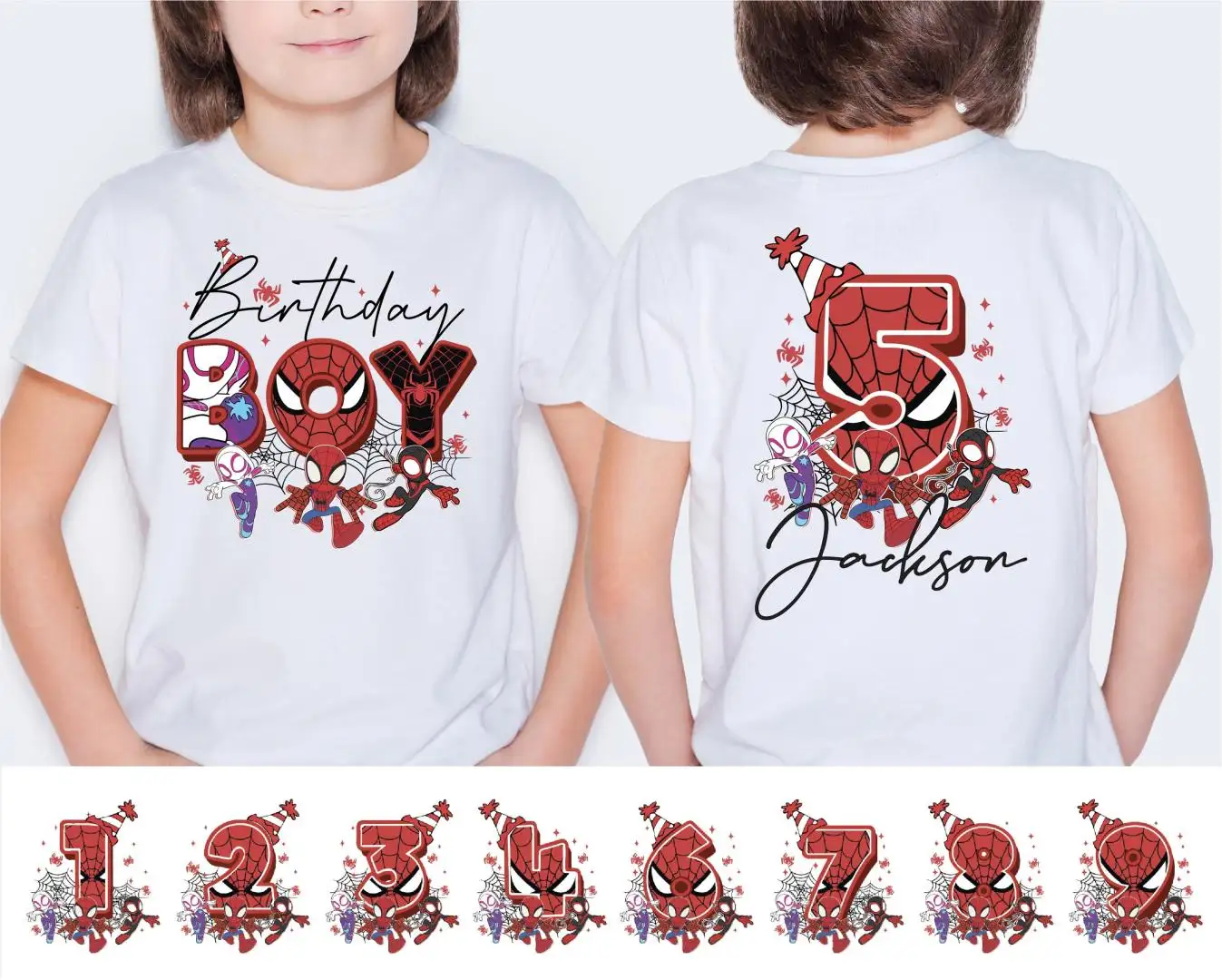 Spider-Man Birthday Boy Personalized Shirt