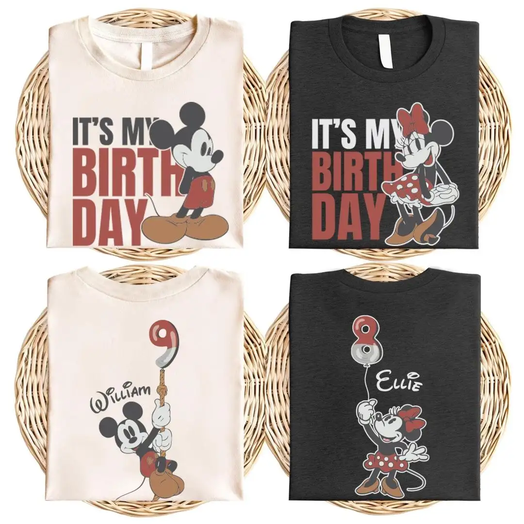 Personalized Mickey Mouse Birthday Shirt for Disneyland Trip