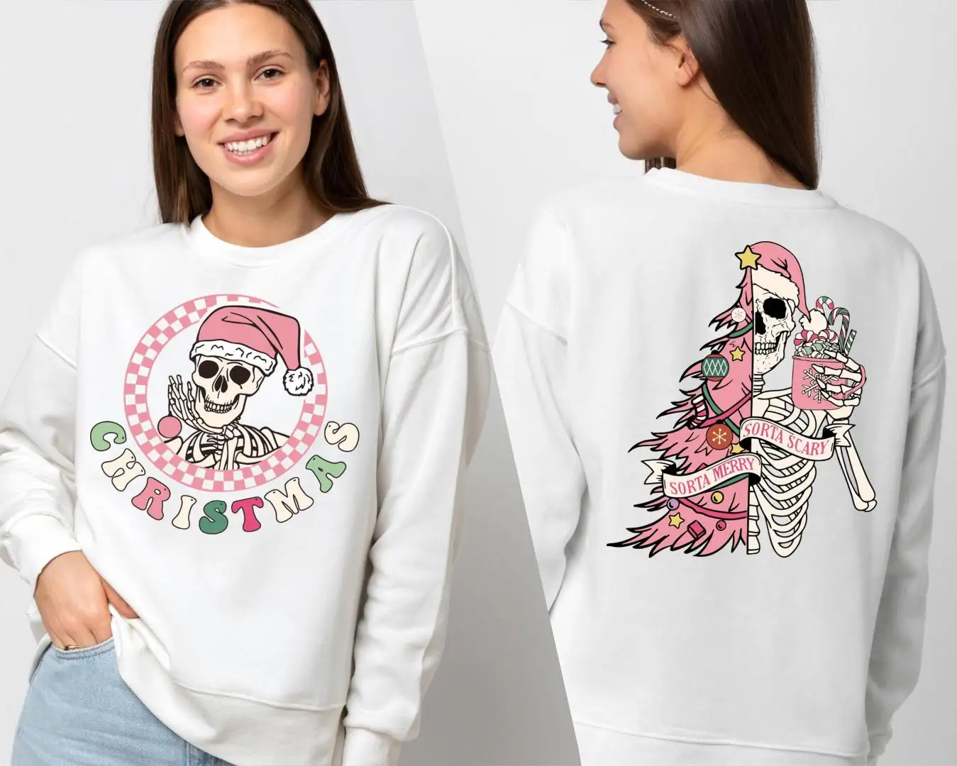 Sorta Merry Scary Christmas Skeleton Shirt