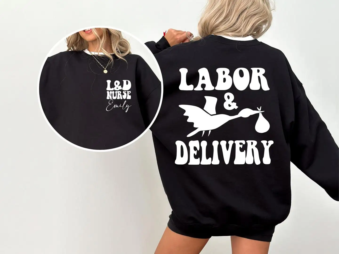 Custom Labor & Delivery Nurse Shirt Gift