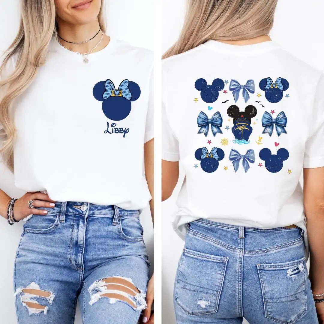 Custom Coquette Bow Disney Cruise Shirt