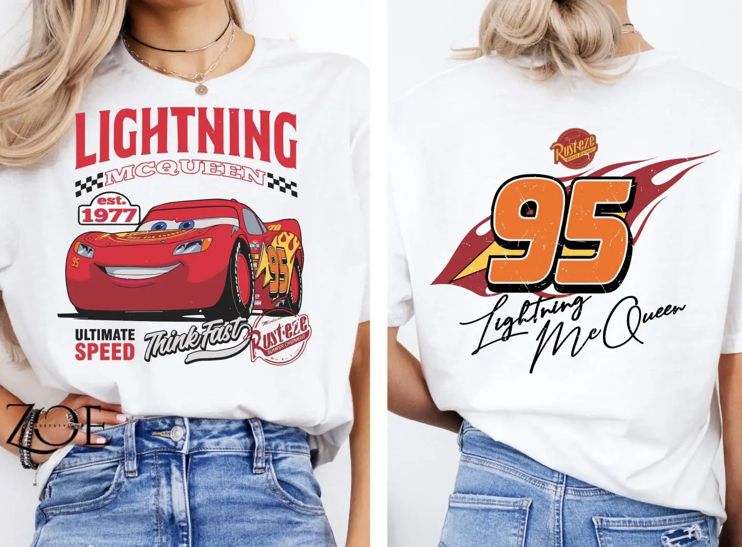 Disney Pixar Cars Lightning McQueen Champion Shirt