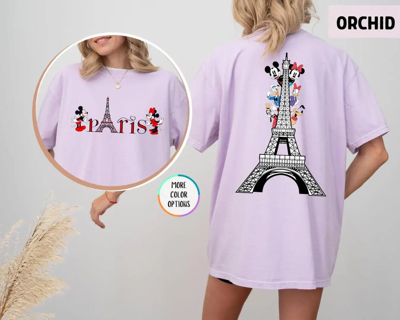 Vintage Disney Paris Shirt | Eiffel Tower Mickey Minnie Travel Tee