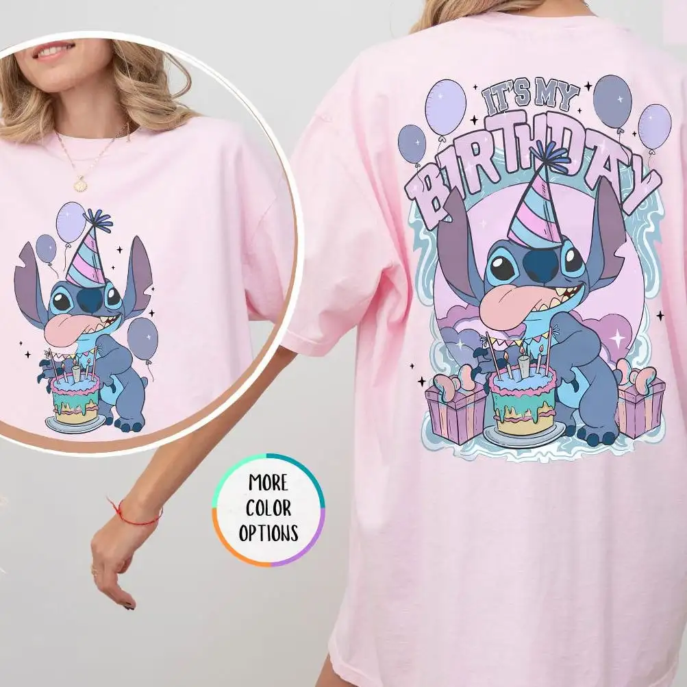 Disney Stitch Inspired Birthday Shirt for Adults