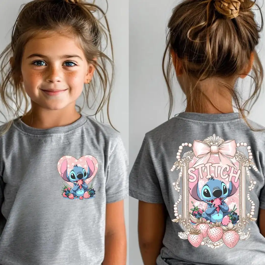 Disney Stitch Kawaii Shirt for Girls Birthday Gift