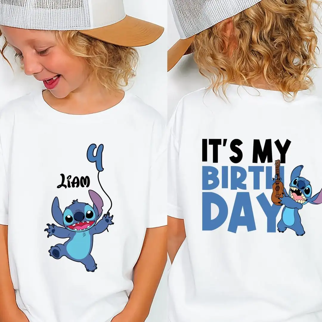 Stitch Birthday Boy Shirt for Disney Family Trip