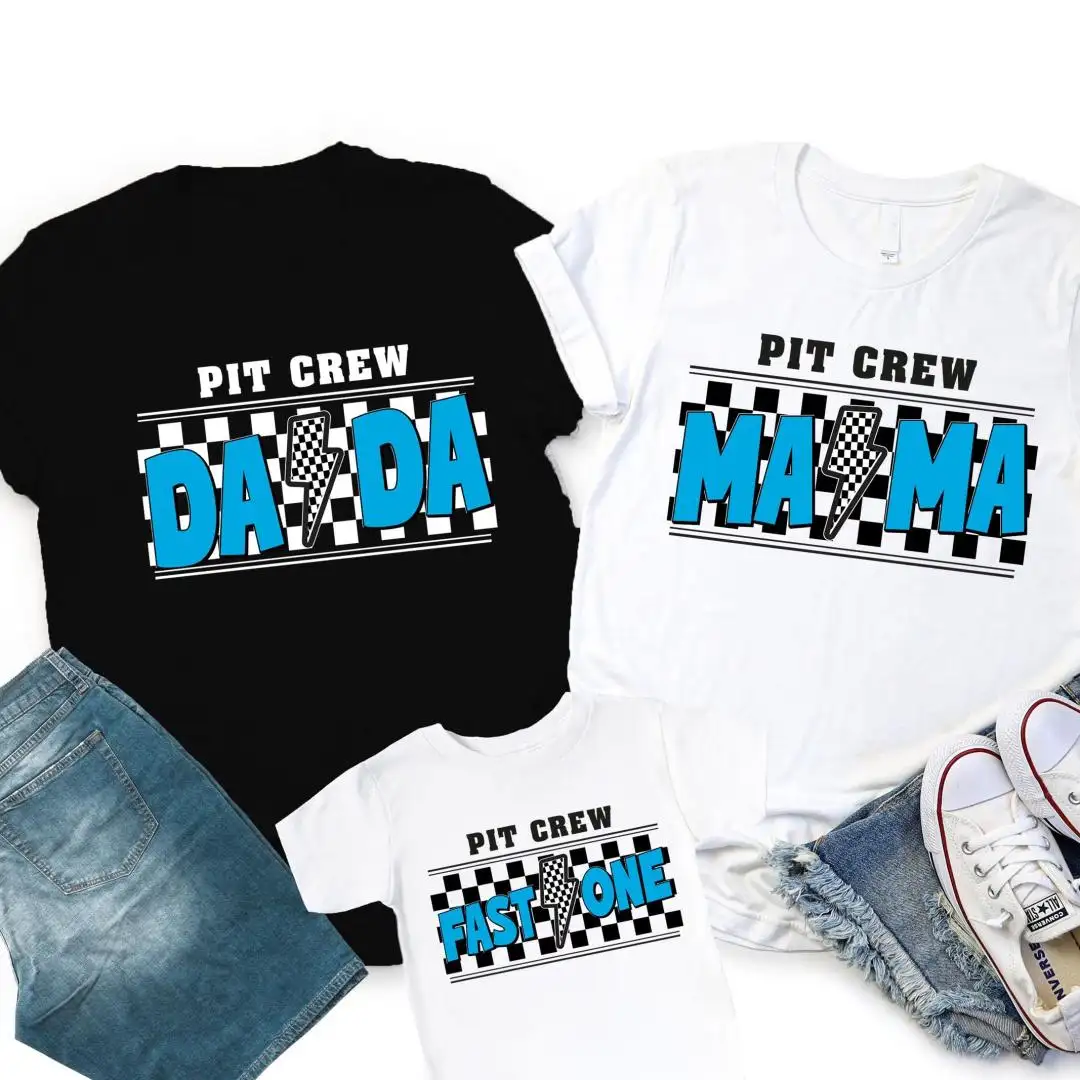 Pit Crew Racing Birthday Shirt For Family